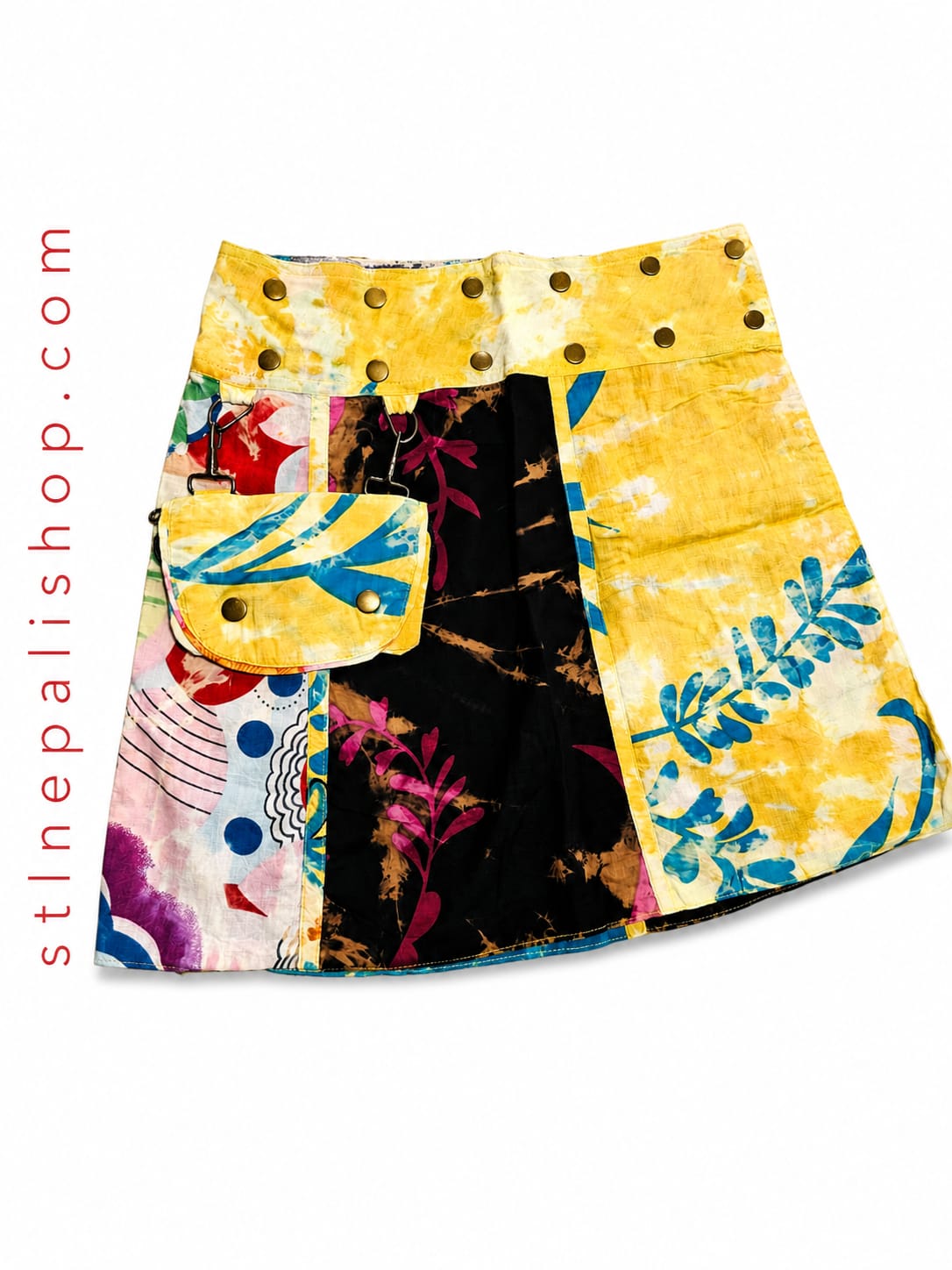 FLOWER PRINT TIEDIE SKIRT