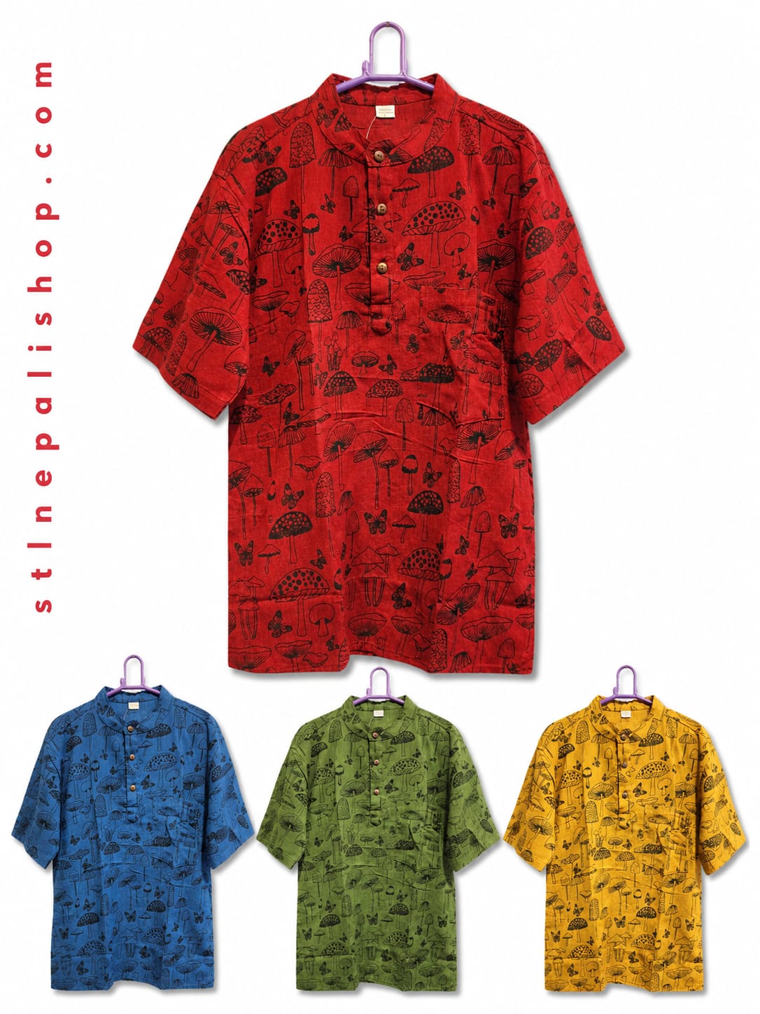 MUSHROOM PRINT HALF KURTHA