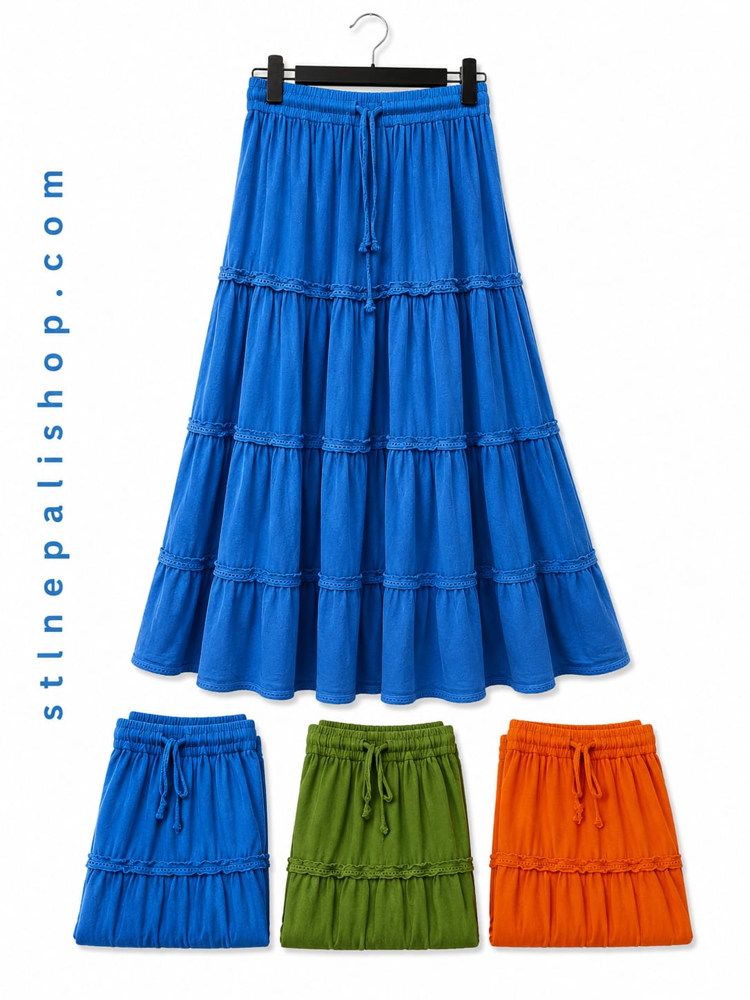 Bohemian Tiered Maxi Skirt