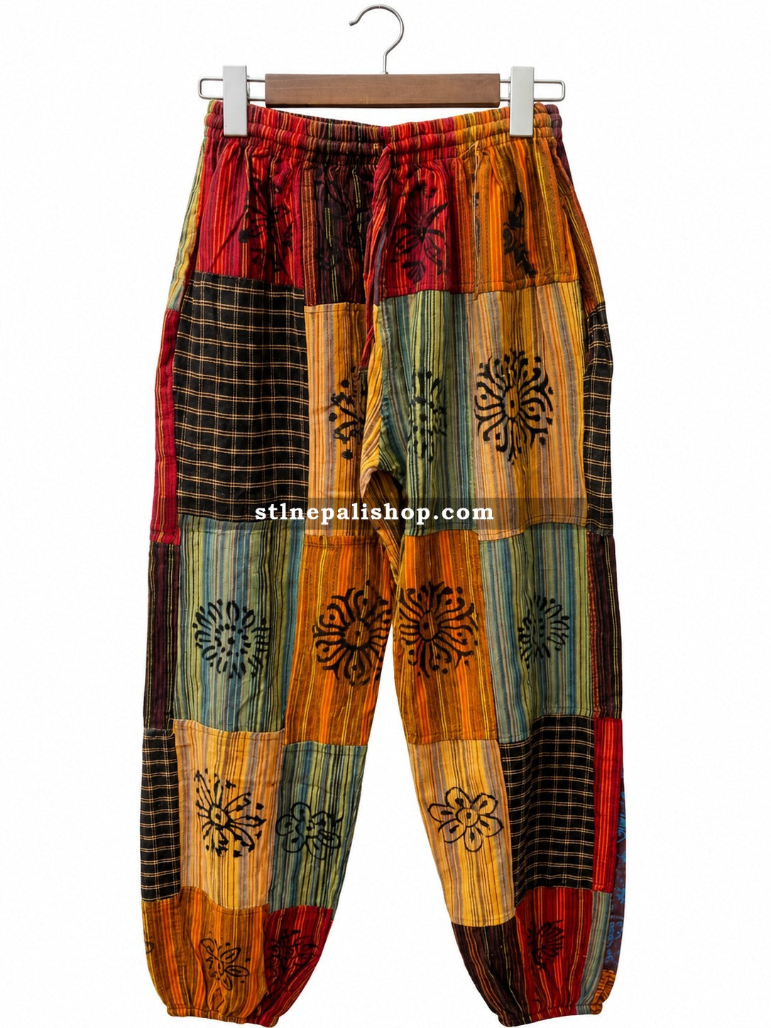Cotton patch trouser stone wash block
