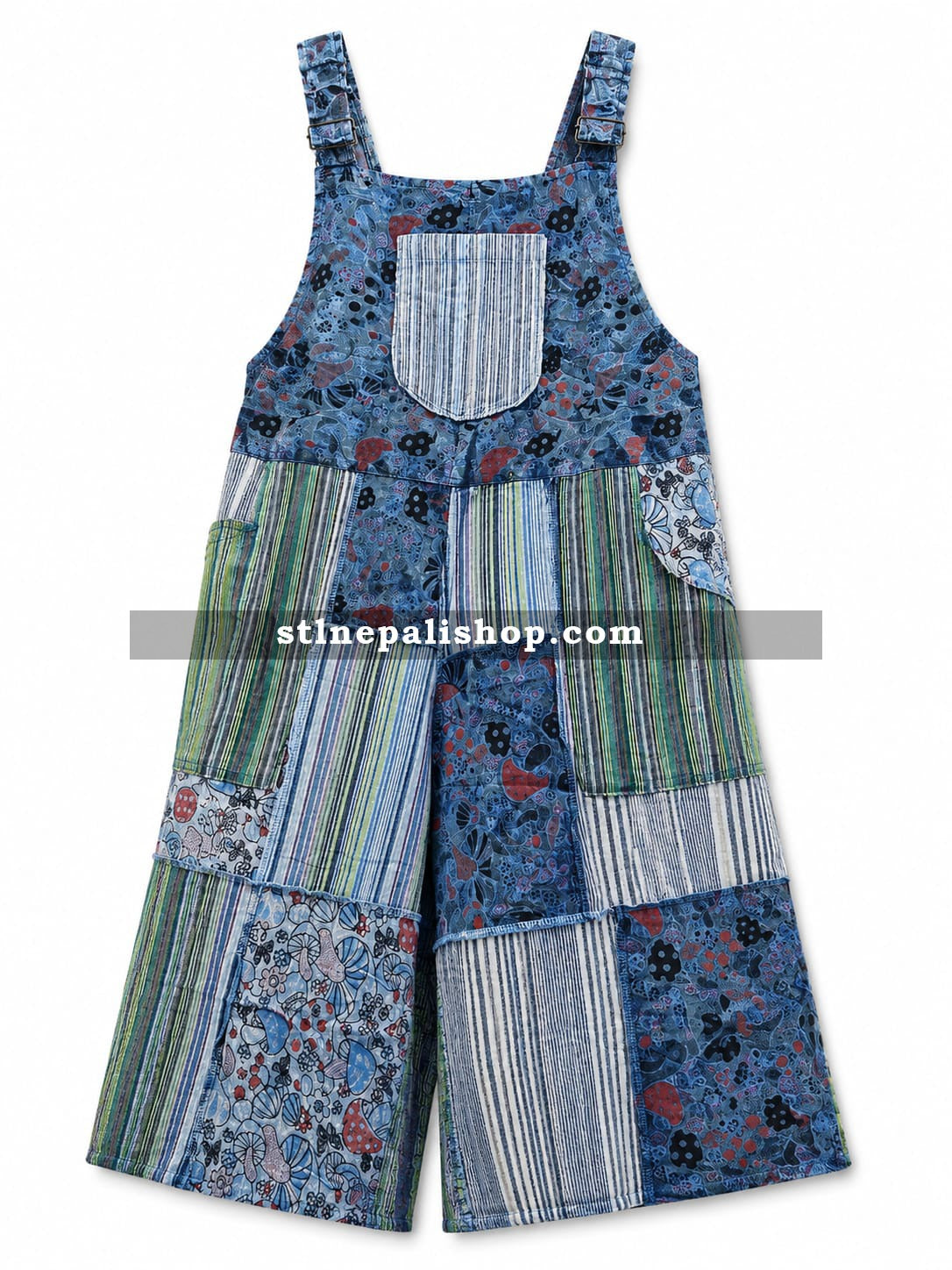 Mushroom Print Dungri - Stone Washed
