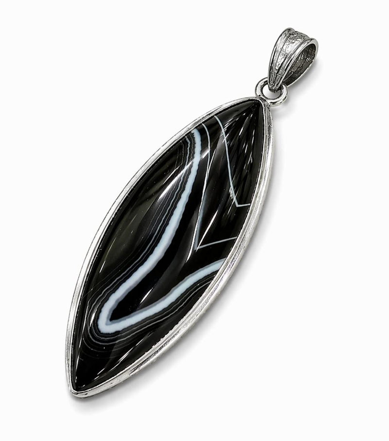 Marquise Black Sardonyx Pendant