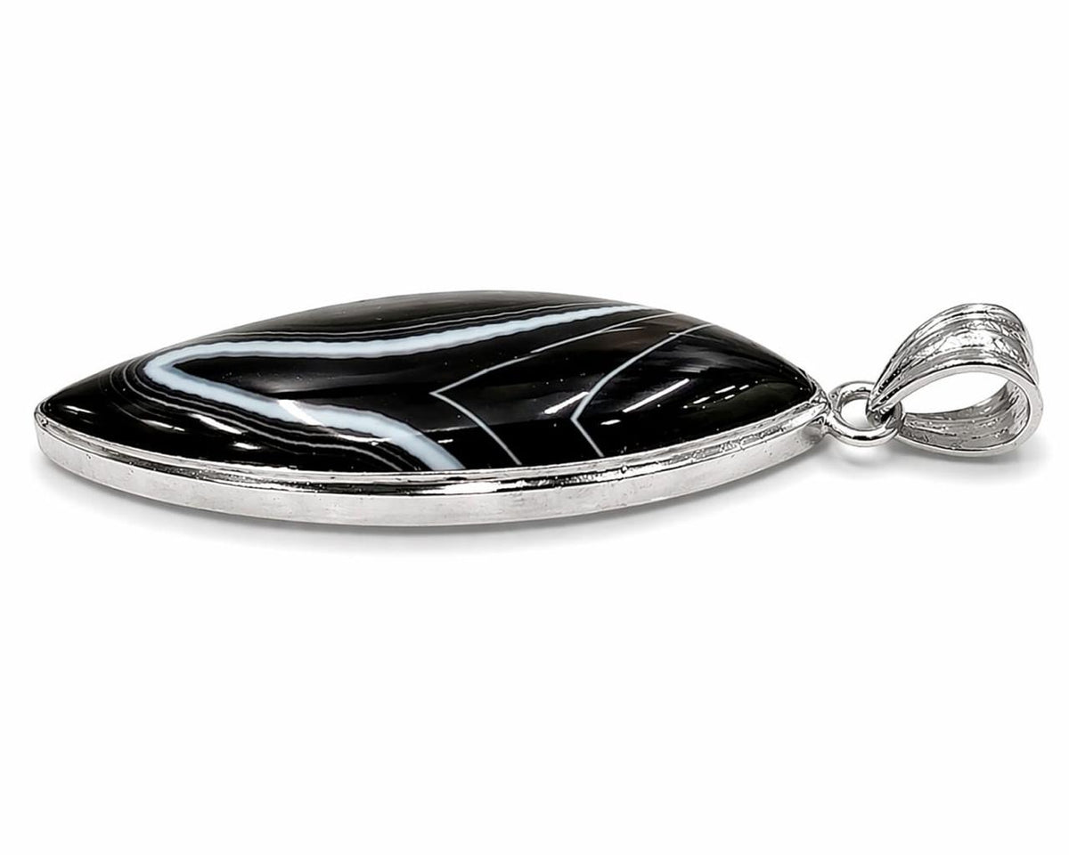 Marquise Black Sardonyx Pendant